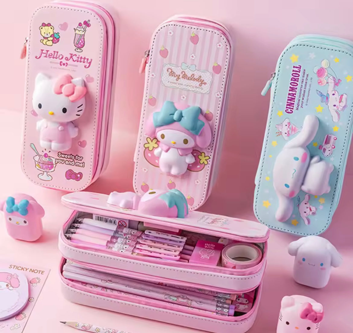 3D Sanrio Pencil Case 🎀