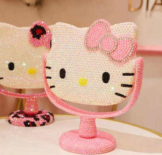 Diamanté Kitty Mirror 🎀